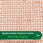 Palha Indiana Quadriculada Celulose Creme 50cm