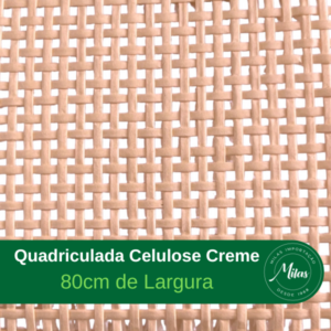 Palha Indiana Quadriculada Celulose Creme 80cm