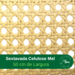 Palha Indiana Sextavada Celulose Mel 50cm