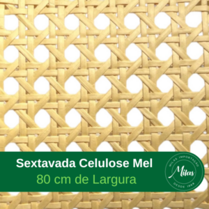 Palha Indiana Sextavada Celulose Mel 80cm