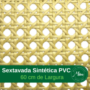 Palha Indiana Sextavada Sintética de PVC 60cm