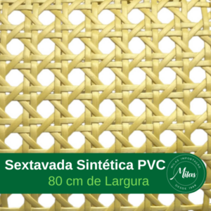 Palha Indiana Sextavada Sintética de PVC 80cm