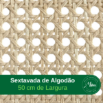 Palha Indiana Sextavada de algodão 50cm