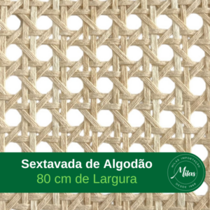 Palha Indiana Sextavada de algodão 80cm