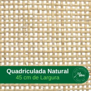 Palha Indiana quadriculada natural 45cm