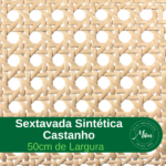 Palha Indiana Sextavada PVC Castanho - 50