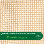 Palha Indiana Quadriculada Sintética Castanho 50cm de largura