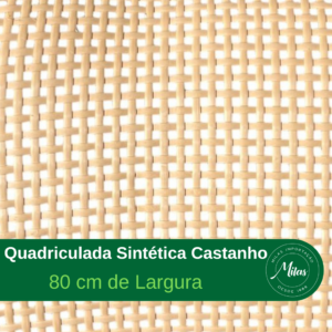 Palha Indiana Quadriculada Sintética Castanho 80cm de largura