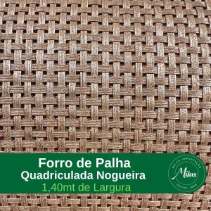 Forro de Palha Quadriculada Nogueira
