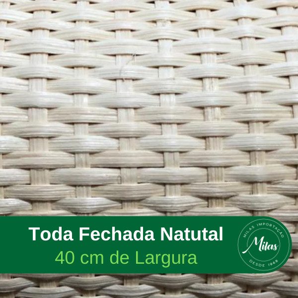 Palha Indiana Toda fechada Natural 40cm de largura