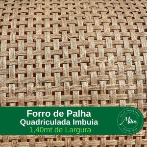 Forro de Palha Quadriculada Imbuia 1,40mt de largura